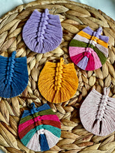 Load image into Gallery viewer, Macrame Feather Earrings
