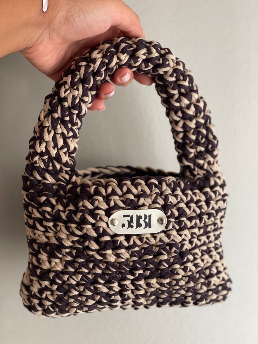 Chunky Crochet Handbag - Neutral Blend