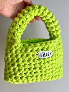 Chunky Crochet Handbag - Green Mini