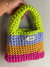 Load image into Gallery viewer, Chunky Crochet Handbag - Three Tone
