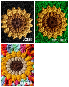 Crochet Sunflower Mini Tote Bag